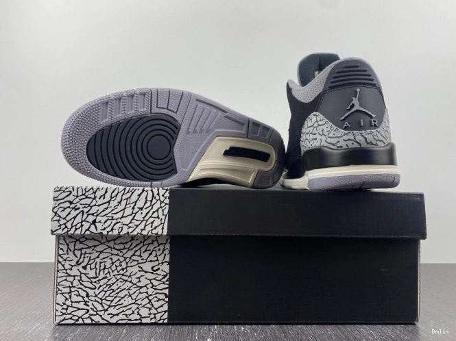 Bmlin Off Jordan Air 3 Noir CK9246-001 WMNS 0718